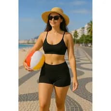 Short Segunda Pele Feminino Praia e Piscina – Confortável, Estiloso e Cintura Alta