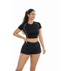 Cropped Feminino Academia Fitness | Blusa Manga Curta