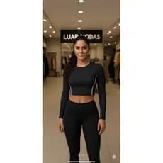 cropped preto Esportivo UV academia esporte piscina