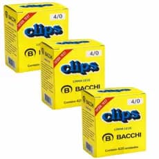 3 Caixas Clips Aço Galvanizado - Bacchi  4/0