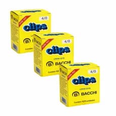 3 Caixas Clips Para Papel 4/0 Com 420 Unidades Bacchi - Envio Imediato
