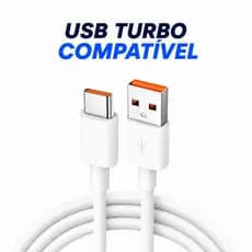 Cabo USB Tipo C Turbo 35W 1M reforçado Carga Rápida para iPhone, Android & iPad Tablets