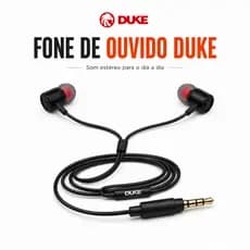 Fone de Ouvido Com Fio P2 Estéreo DUKE Extra Bass Hi-Fi Com Microfone