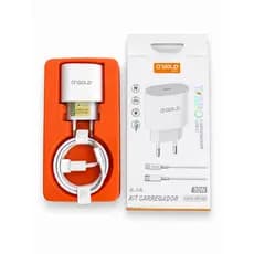 Carregador Turbo Carga Rápida 30W Agold + Cabo Lightning Para Iphone
