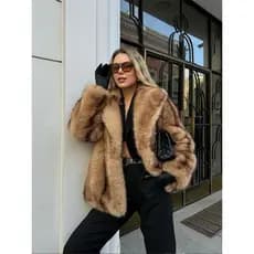 Rua feminina outono inverno novo estilo jaqueta de pele estilo curto topo feminino manter quente