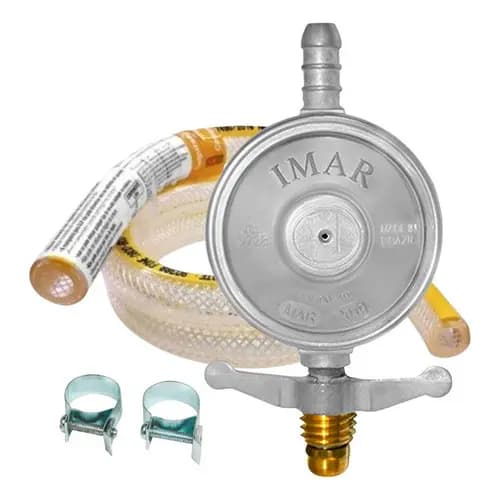 Kit Registro Regulador De Gás + Mangueira 80cm Gás 13kg Cozinha