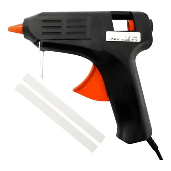 Revolver de Cola Quente Pequena Bivolt 20w C/2 Refis De Cola