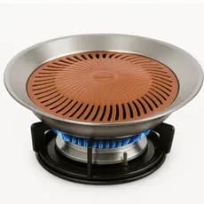 Churrasqueira de Fogão Maxchef Antiaderente Para Gás e Elétrico Grelha e Bandeja Inox Reduz Fumaça
