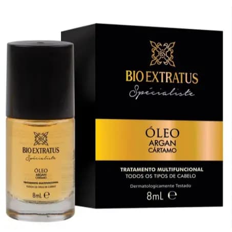 Óleo Argan Cartamo Bio Extratus Spécialiste tratamento multifuncional dermatologicamente testado 8ml