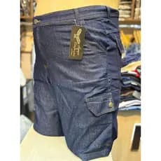 Bermuda Cargo Jeans Masculina Plus Size com Lycra Tamanho Grande até 52 Conforto Premium