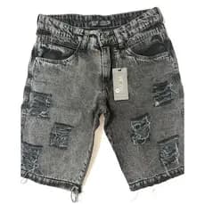 Bermuda jeans jogador marmorizada Shorts Jeans Masculina Rasgada Destroyed  Tendência Linha Premium s/elastano manchada