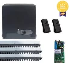 Kit Motor Portao Eletronico PPA Dz Stark Home 400 Ppa 1/4 400kg 2 Controles Frequência 60hz 220Volts Engrenagem Z14