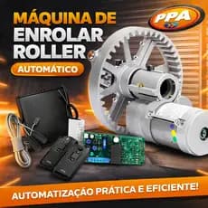Motor Porta Enrolar De Aço Roller Ppa 16m² Cremalheira Aluminio Automatizador 220v