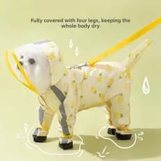 Capa De Chuva Impermeável Para Cães , Cobertura De Corpo Inteiro Pequenos , Bichon , Animal De Estimação , Andando Na ,