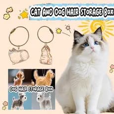Cão E Gato Armazenamento De Pêlos Bonito DIY Artesanal Cabelo Chaveiro Saco Casal Chaveiros Jóias Lembrança Coleção Pr