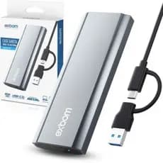 Mini Case de Alumínio para SSD M.2 NVME - Compacto, Portátil e Compatível com USB 3.1 Gen2 Type-C