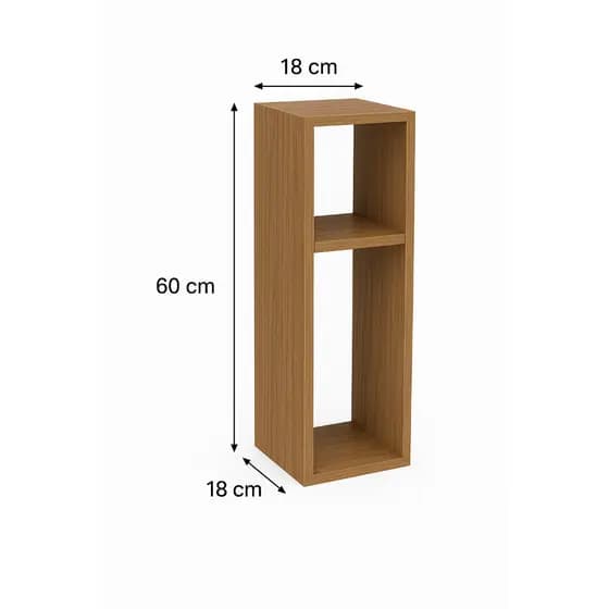 Nicho  Decorativo 60x18cm em Madeira Louro Freijó – Ideal para Quarto, Sala ou Banheiro"