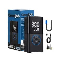 Mini Compressor de Ar Portatil Recarregavél USB Digital Calibrador Pneu Carro Bike Sem Fio GJ-150R Goodjob