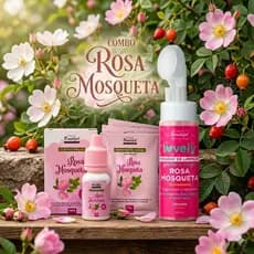 Limpeza e Cuidado Facial Kit - Mousse De Limpeza Facial Oleo Rosa Mosqueta Hidratante Facial Rosto Lindo e Renovado