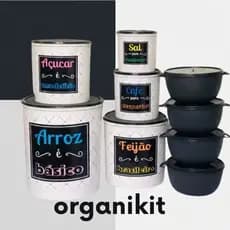 Kit Mantimentos 5 Peças + BOWL Redondo de Plástico para armazenamento de Alimentos