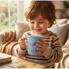 Kit 10/20 e 30 Caneca Plástica Infantil  personalisada Stitch e Angel 375ml - Leve, Resistente
