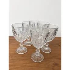 Jogo com 6 Taças de Vidro 320ml Transparente Taça para Água Suco Vinho Mesa Posta