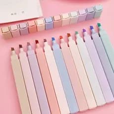 Kit 6 Cores PASTEL Protetor Olhos Marca texto Caneta Iluminador Quadrada Barato