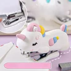 Mini Grampeador Unicórnio Fofo Escolar N°10