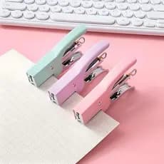 Grampeador Alicate Pastel Compacto e Confortável Fácil de Usar com Grampos Inclusos Ideal para Escola e Escritório