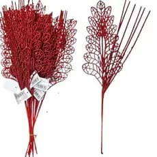 Galho Premium c\ glitter Natalino Folhagem - 40CM