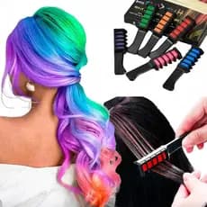 Pente Colorido Giz de Cabelo Temporário