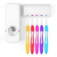 Dispenser de Creme Dental Pasta de Dente Suporte Escova Dente banheiro