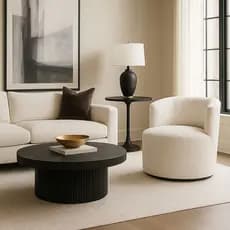 Poltrona Orgânica Sofie Confort Luxo Curvo Sala Recepção Escritório Moderno Tecido Macio Boucle Off