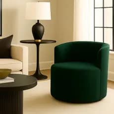 Poltrona Orgânica Sofie Confort Luxo Curvo Sala Recepção Escritório Moderno Tecido Suede Verde
