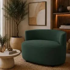 Sofá Star Orgânico Luxory Curvo Para Sala de Espera Escritório Estúdio Salão Quarto Suede Verde