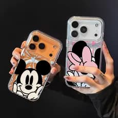 Capa Capinha Para iPhone 17PRO PROMAX 16 11 12 13 14 15 XS XR Capinhas de celular fofas do Mickey e da Minnie J00053