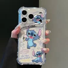 Capa Capinha Para iPhone 17 PRO PROMAX 16 11 12 13 14 15 xs XR Capa transparente para celular do Stitch T00032