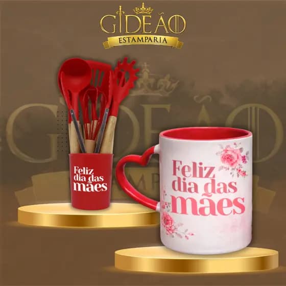 KIT ESPECIAL CANECA + UTENSÍLIOS DE COZINHA | DIA DAS MÃES