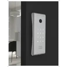 Fechadura Digital Com Biometria e Senha Papaiz SL140B Bio Prata De Sobrepor