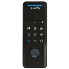 Fechadura Digital Wifi Elsys Tecno 4100 Preta De Sobrepor Senha Biometria