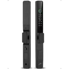 Fechadura Digital Advance 4100 Perfil Alumínio Embutir Biométrica Senha Cartão Bluetooth Porta Giro