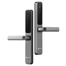 Fechadura Digital Portao Perfil Estreito Ezviz DL06 Pro Biometria Dois Lados IP55 Externa Chuva Sol
