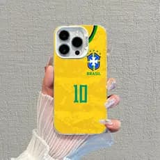 Capinha para iPhone Samsung 11 12 13 14 15 16 17 ProMax Plus S25 S24 S23 A73 A72 A71 Brasil Copa 10