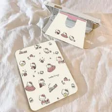 Capa Giratória Hello Kitty com Slot para Caneta | Compatível iPad 7/8/9 (10.2") / Air 4/5/6 (10.9") / Pro