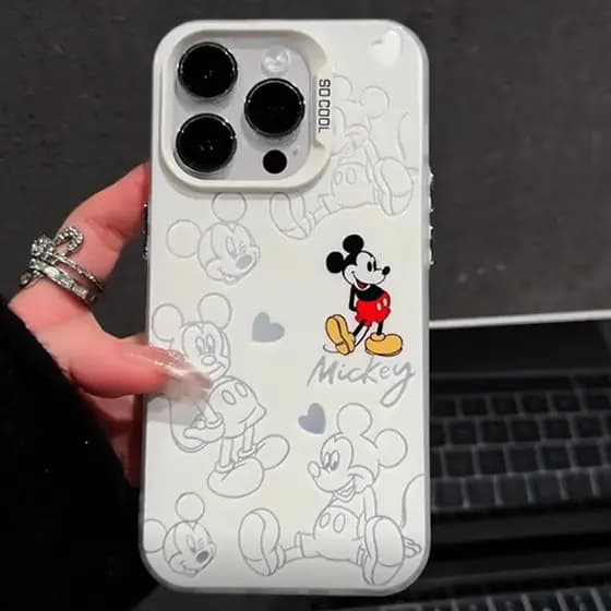 Capinha Mickey Capa para iPhone Samsung 11 12 13 14 15 16 17 Pro Max Plus S25 S24 S23 A73 A72 A71