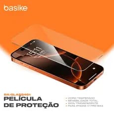 BASIKE Película Vidro Temperado 9H Cobertura Total HD Anti Impressão Digital para iPhone 17 Pro Max