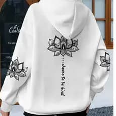 Moletom Canguru Blusa De Frio Inverno Feminino Delicado Tendencia Frase Minimalista Tendencia