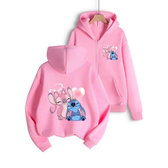 Moletom de ziper com capuz e bolso unissex estampado ideal para o inverno