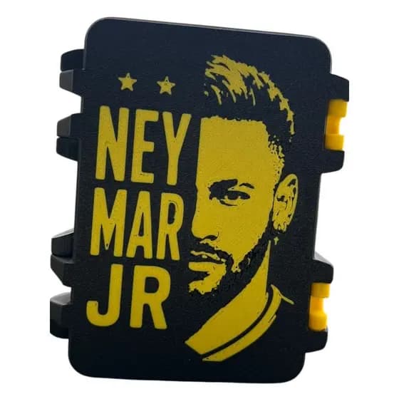 Porta Figurinhas Copa do Mundo Organizador Figurinha Futebol Compacto e Prático Neymar