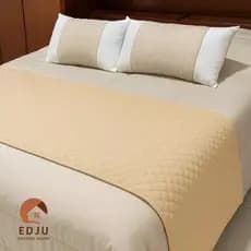 Peseira de Cama Casal / Queen 2,00m x 66cm Microfibra 180 Fios Matelada Ultrassônica